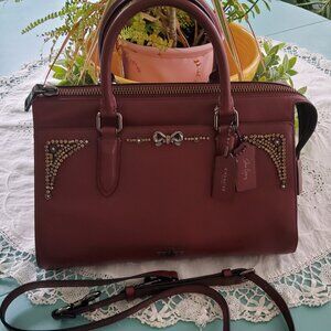 Limited Edition Coach Selena Gomez Satchel 39289 Burgundy